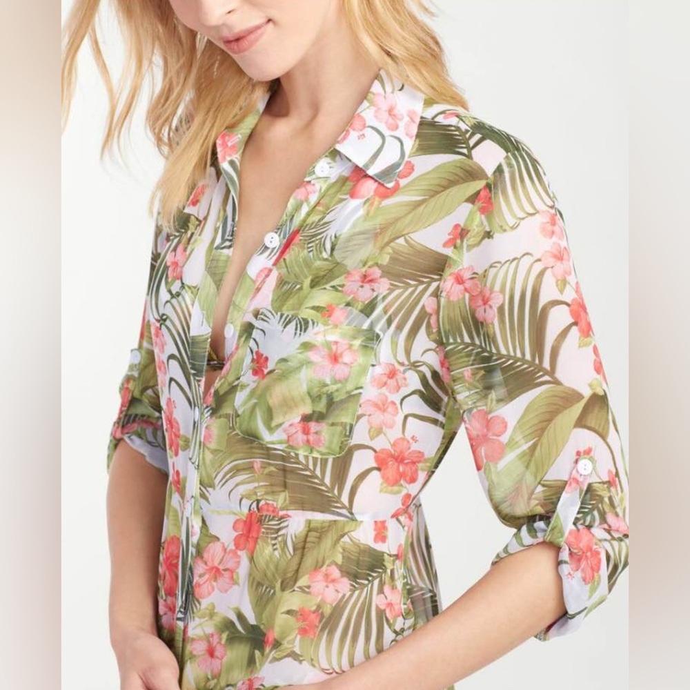 Tommy Bahama Jardín hibiscus coverup dress
